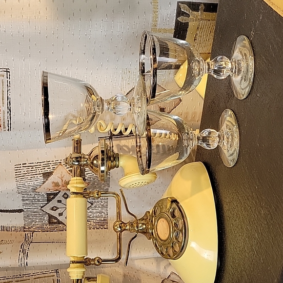 Vintage Other - Vintage MCM Silver Rimmed Cordial Glasses